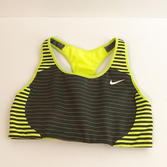 Nike Other - [Nike] Neon Yellow & Gray Sports Bra